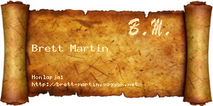 Brett Martin névjegykártya